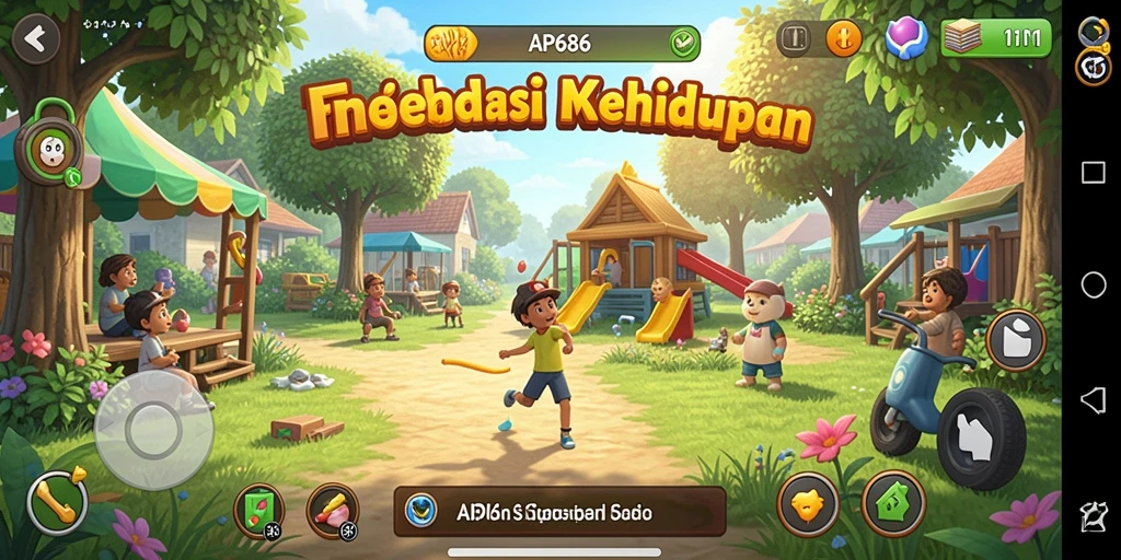 Screenshot gameplay AP686 yang menampilkan aktivitas simulasi yang interaktif.