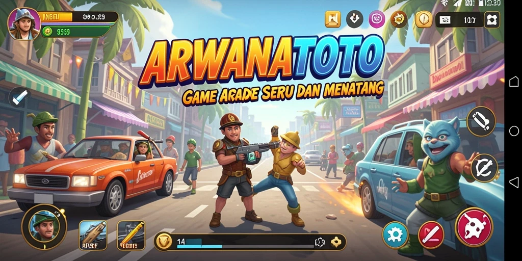 Tampilan menarik dari gameplay ARWANATOTO yang penuh aksi.