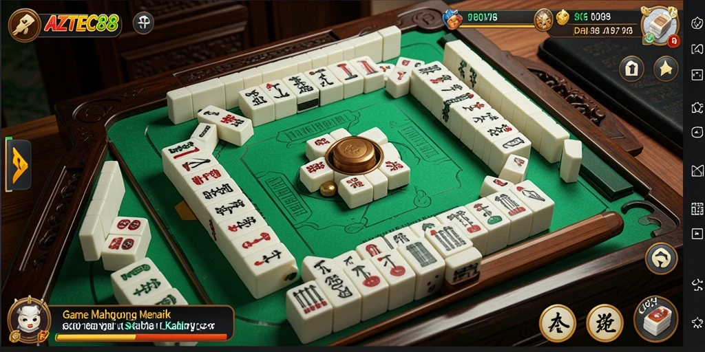 Gameplay seru Mahjong di AZTEC88 dengan grafis menarik.