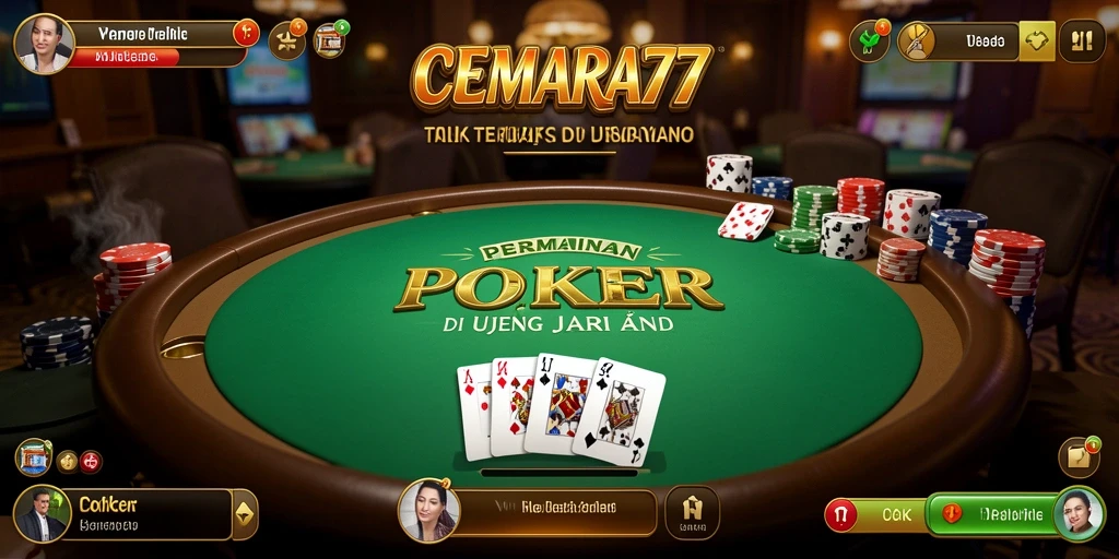Menampilkan gameplay seru dan interaktif dalam CEMARA77 Poker.
