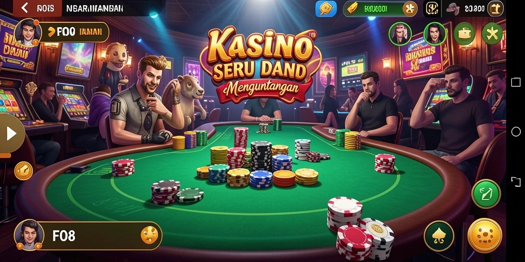 Tampilan menarik dari gameplay Kasino menyenangkan di FO8.
