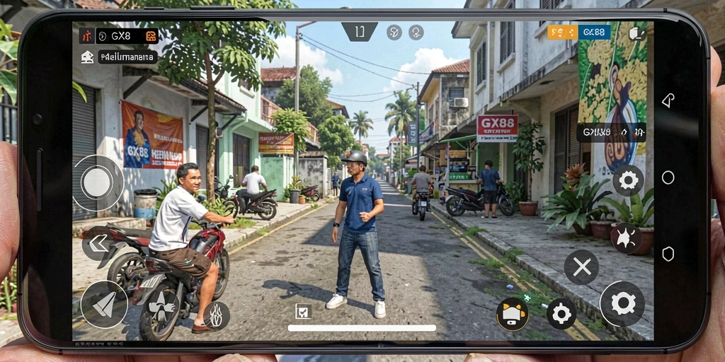 Screenshot menunjukkan interaksi gameplay yang dinamis dan menarik.