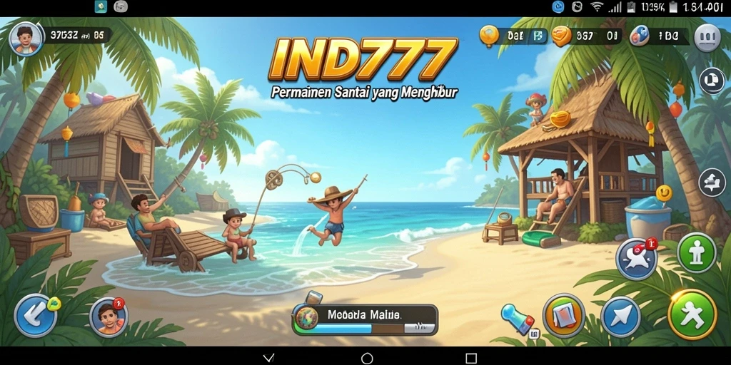 Screenshot IND777 menampilkan gameplay santai dan menyenangkan.