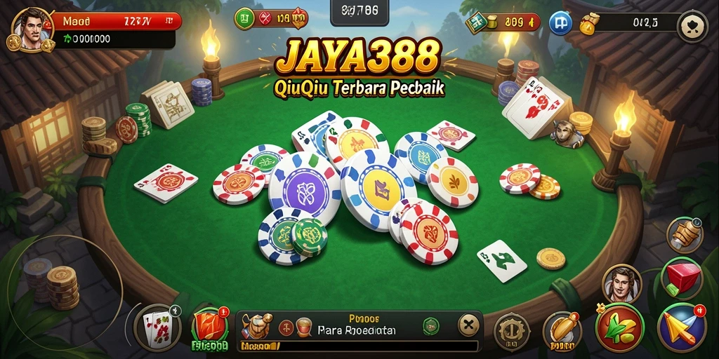 Tampilan permainan QiuQiu yang menarik dan mendebarkan.