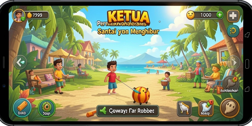 Screenshot KETUA menampilkan gameplay seru dan karakter lucu.