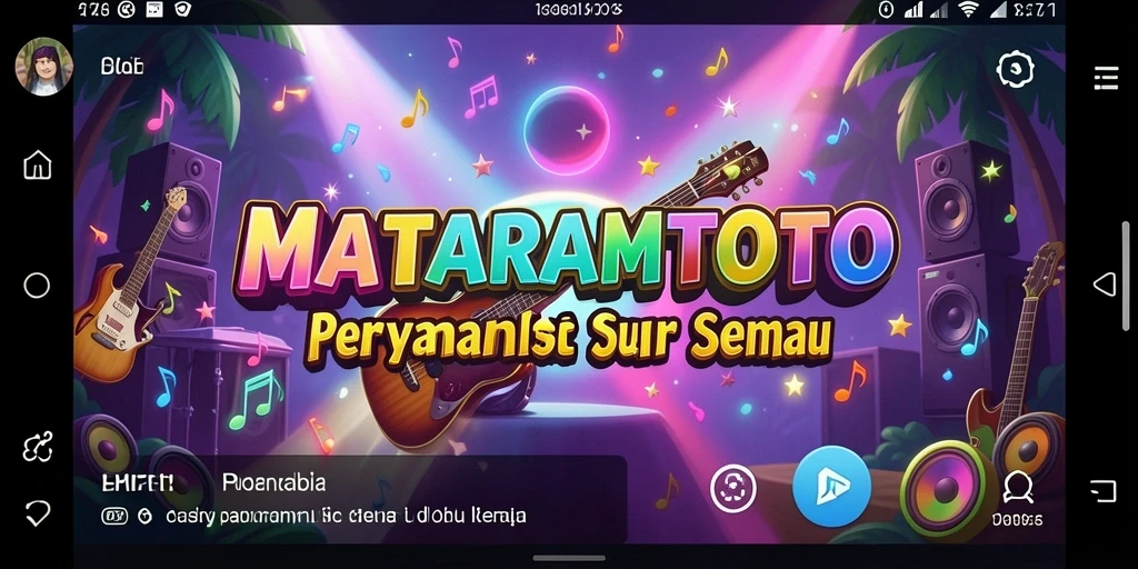 Screenshot gameplay MATARAMTOTO menampilkan interaksi musik yang menarik.
