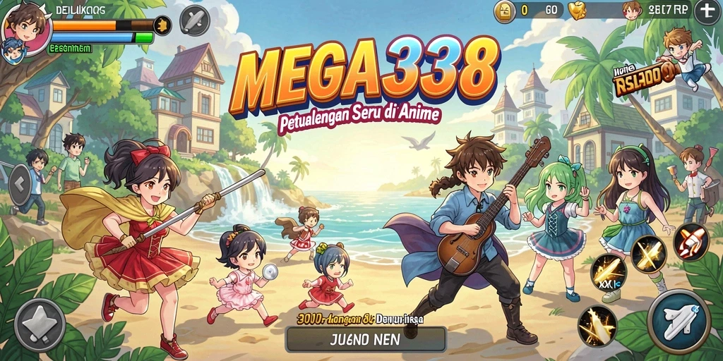 Tampilan penuh aksi dalam gameplay Anime yang menakjubkan.