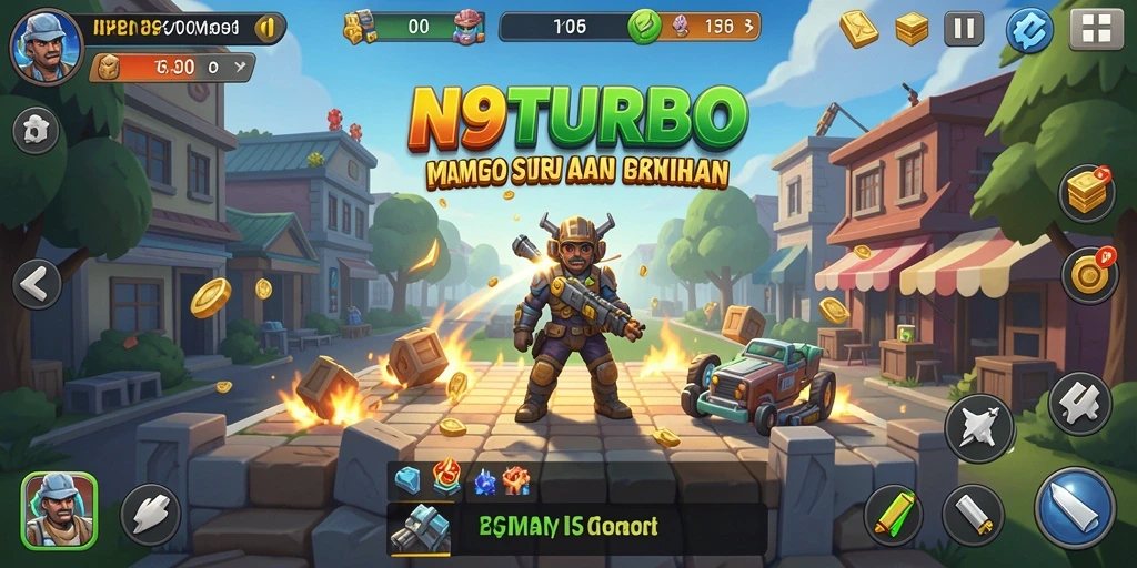 Gameplay N9TURBO yang menarik dan menantang dalam genre Idle.