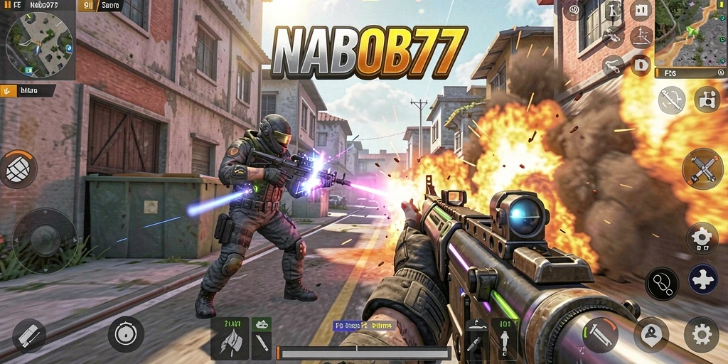 Tampilan gameplay menegangkan dari NABOB77 yang penuh aksi.