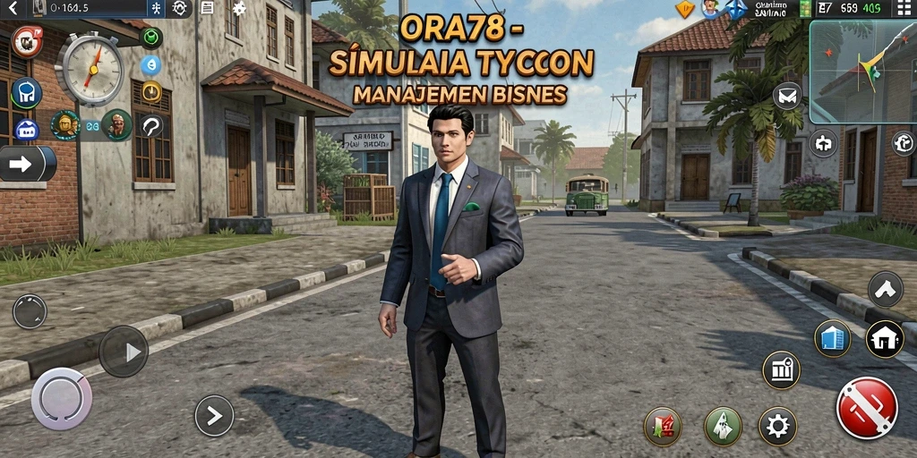 Tangkapan layar ORA78 memperlihatkan gameplay seru dari manajemen bisnis.