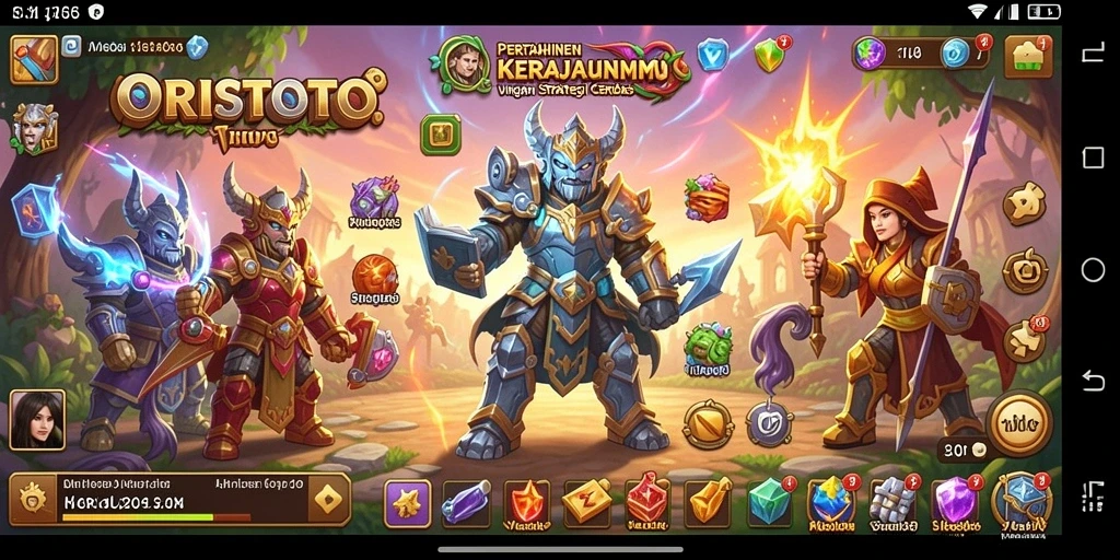 Tampak menariknya gameplay Tower Defense di ORISTOTO.