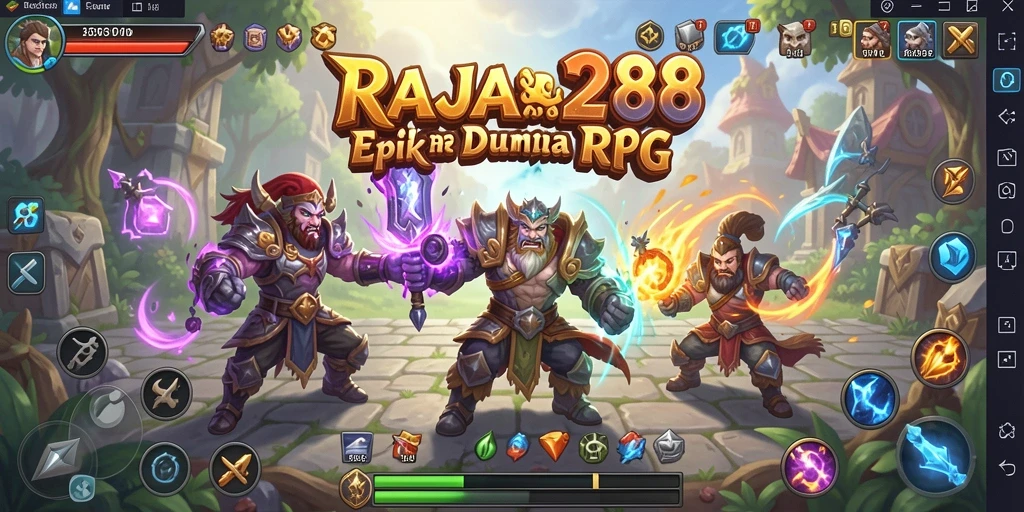 Tampilan gameplay menawan dari RAJA288 di dunia RPG.