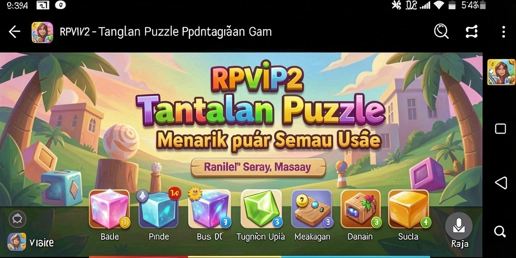 Tampilan gameplay RPVIP2 dengan berbagai level tantangan yang menggugah.