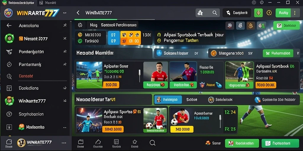 Tampilan menarik dari gameplay Sportsbook WINRATE777.