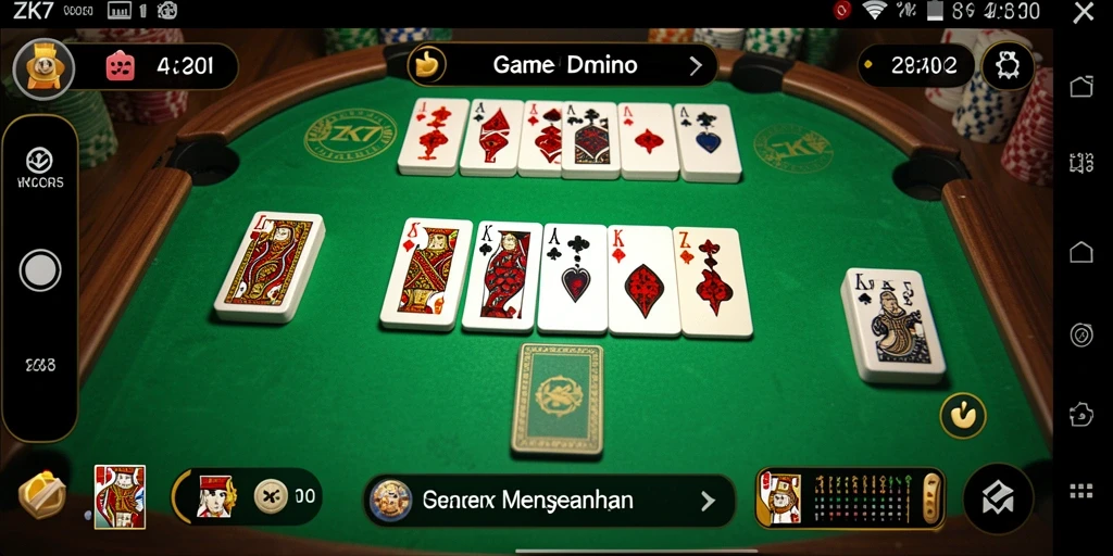 Menampilkan gameplay seru dan interaktif ZK7 dalam permainan Domino.